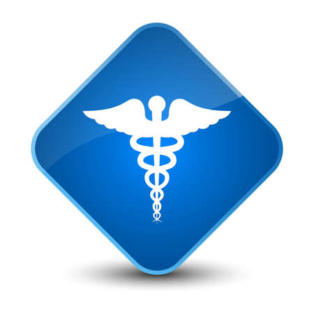 Medical icon isolated on elegant blue diamond button abstract illustration