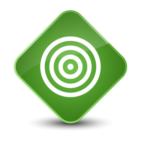 Target icon isolated on elegant soft green diamond button abstract illustrationの写真素材