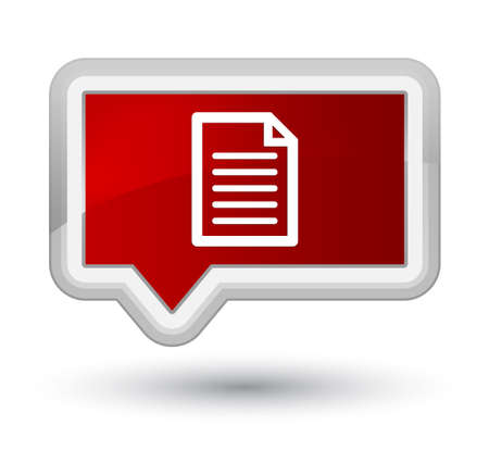 Page icon isolated on prime red banner button abstract illustrationの写真素材