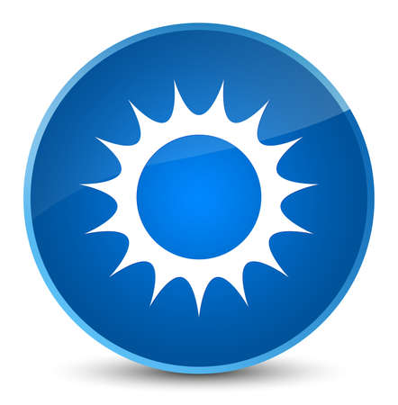 Sun icon isolated on elegant blue round button abstract illustrationの写真素材