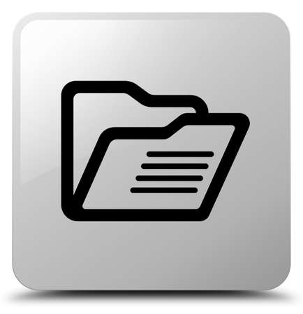 Folder icon isolated on white square button abstract illustrationの写真素材