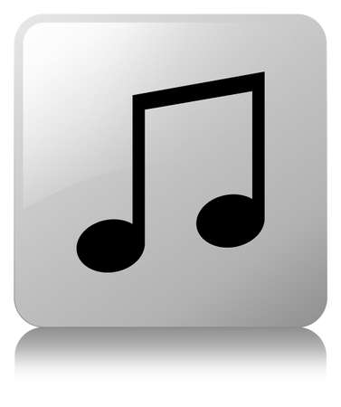 Music icon isolated on white square button reflected abstract illustrationの写真素材