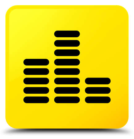Equalizer icon isolated on yellow square button abstract illustrationの写真素材