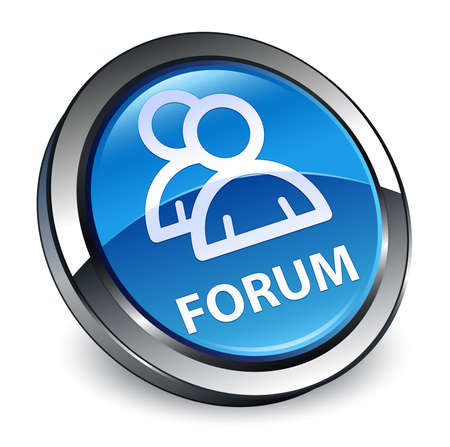 Forum (group icon) isolated on 3d blue round button abstract illustrationの写真素材