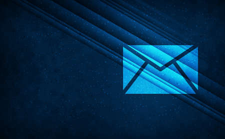 Email icon natural sky light abstract dark blue background stripes line motion pattern illustration designの写真素材