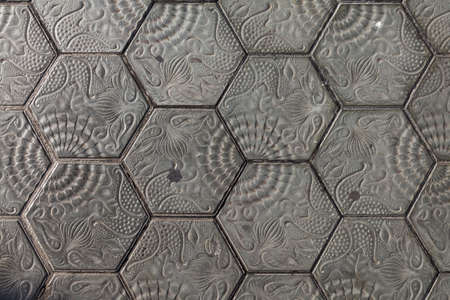 Beautiful Pavement on the street of Barcelona.の写真素材