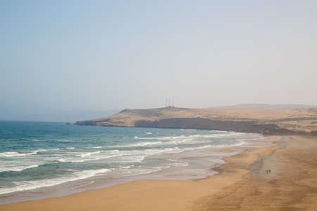 Atlantic ocean coastline in Morocco on the way to Essaouiraの写真素材