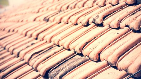 orange roof tileの写真素材