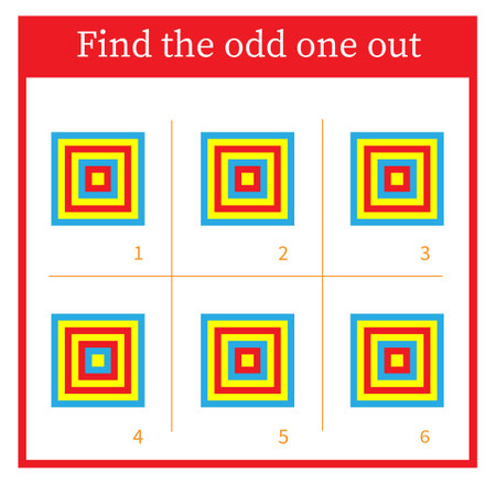 Find the odd one out. Logic puzzle for children. printable worksheet. vector illustration. flat design.のイラスト素材