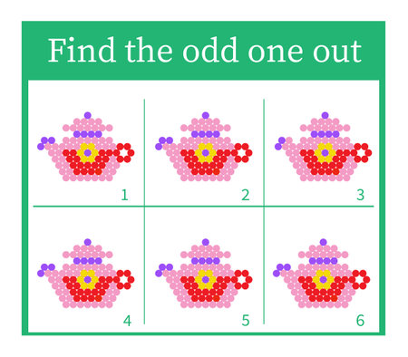 Find the odd one out. Educational game for children. Vector illustrationのイラスト素材