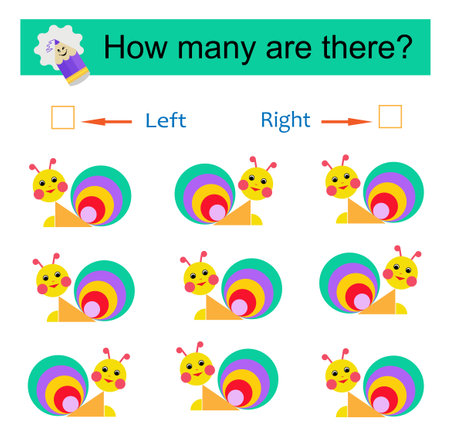 How many are there. Educational game for children. Counting game.のイラスト素材