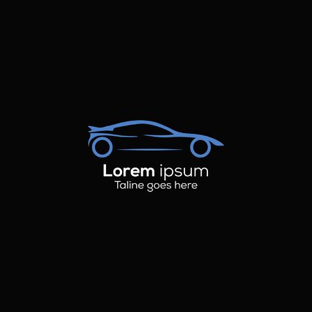 blue car logo design templateのイラスト素材