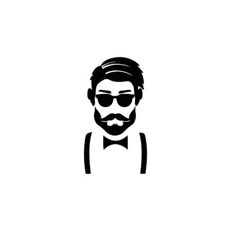 style man face icon designのイラスト素材