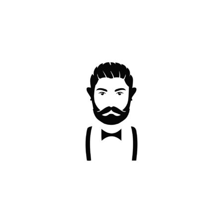 fashion man face icon designのイラスト素材
