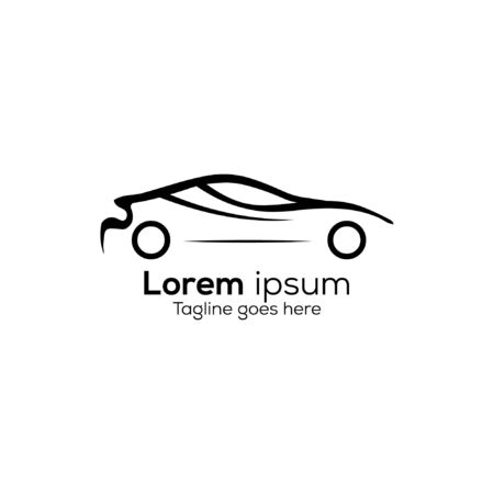 black car logo designのイラスト素材