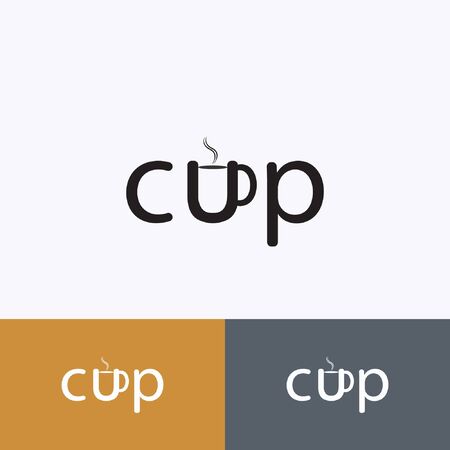 typography logo cupのイラスト素材