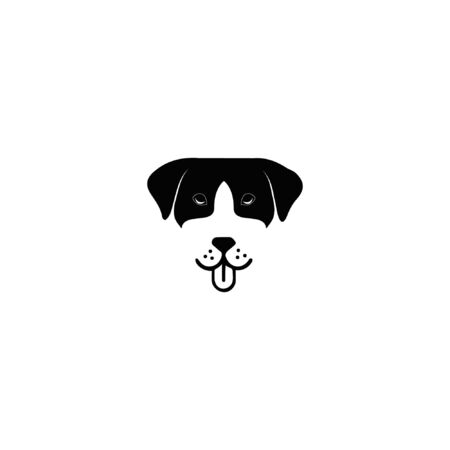 black dog icon designのイラスト素材