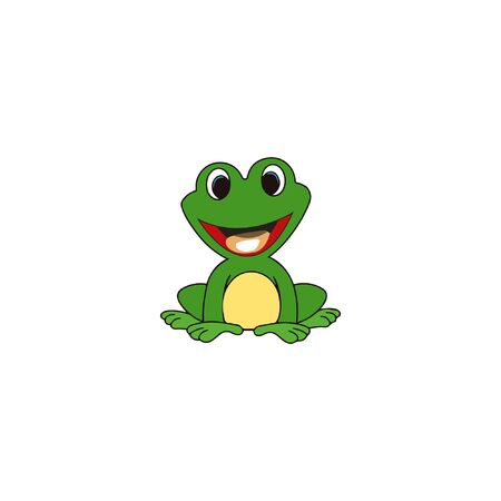 green frog icon designのイラスト素材
