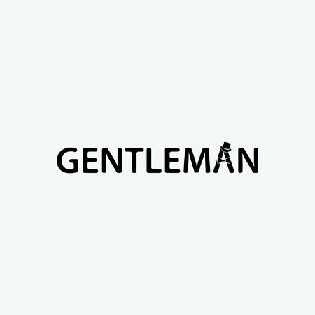 typography logo design gentlemanのイラスト素材