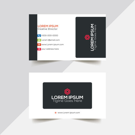 Modern simple business card template, Creative and Clean identity Cardのイラスト素材