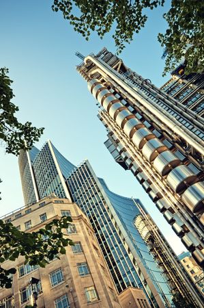The Lloyd's Building and Willis Building  located in the City of London.