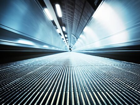 Moving walkway at the London`s Tubeの写真素材