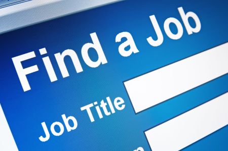 online job searchingの写真素材
