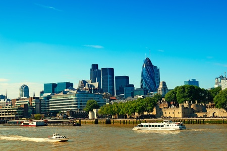 City of London and River Thamesの写真素材