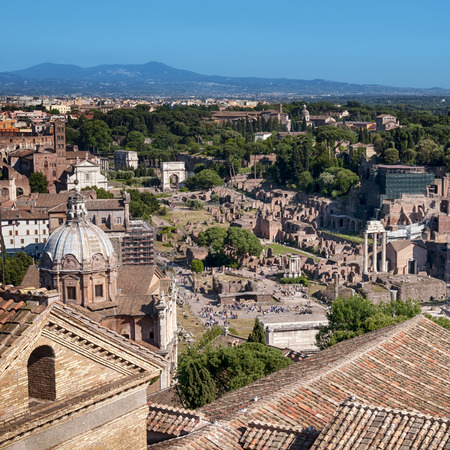 Ariel view of Roman Forum.のeditorial素材