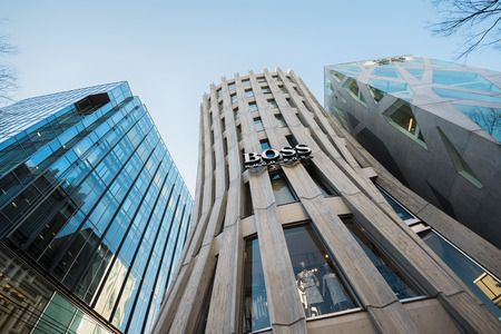 Tokyo, Japan - January 14, 2016: The Iconic Omotesando Keyaki Building. Omotesand? is known as one of the foremost 'architectural showcase' streets in the world, featuring a multitude of fashion flagship stores within a short distance of each other.のeditorial素材