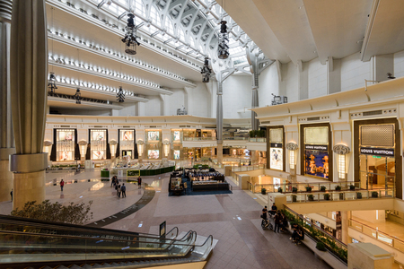 Taipei, Taiwan - April 6, 2017: Shopping Mall in the Taipei 101 in Taipei Taiwan.のeditorial素材