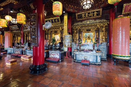 Taipei, Taiwan - April 6, 2017: Dalongdong Baoan Temple also known as the Taipei Baoan Temple is a Taiwanese folk religion temple built in the Datong District, Taipei, Taiwan.のeditorial素材