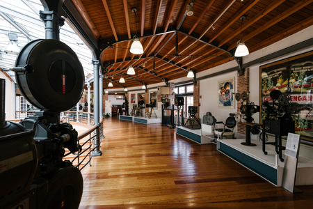 Lisbon, Portugal - May 08, 2018: Exhibition hall of the Cinemateca, Cinema Museum in Lisbon.のeditorial素材