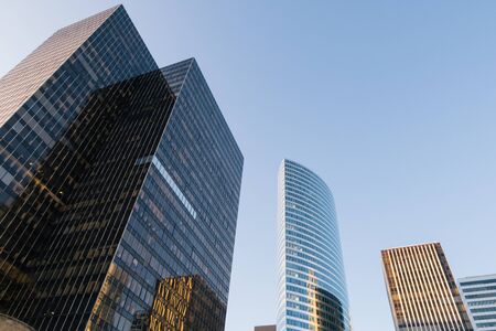 La Defense Business Towers, Financial District, Paris, France.