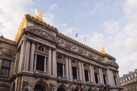 Paris, France - Sept 05, 2019: architecture details of  the Opera Garnier in Paris.のeditorial素材