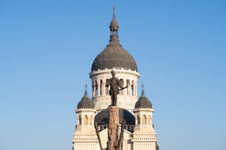 Cluj Napoca, Romania - 24 Oct, 2019: a traditional orthodox church being built in Cluj Napoca, one...