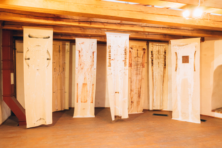 Brasov, Romania - Nov 10, 2019: The wooden structure of the White Tower in Brasov, Romania.のeditorial素材