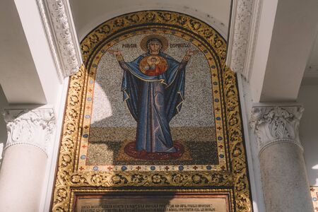 Bucharest, Romania - Dec 15, 2019:  The Church of St. Nicholas Tabacu on Calea Victoriei in...