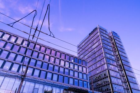 Bucharest, Romania - Dec 15, 2019: Bucharest, Romania - Dec 15, 2019: Infosys and deloitte HQ in Bucharest, Romania.のeditorial素材