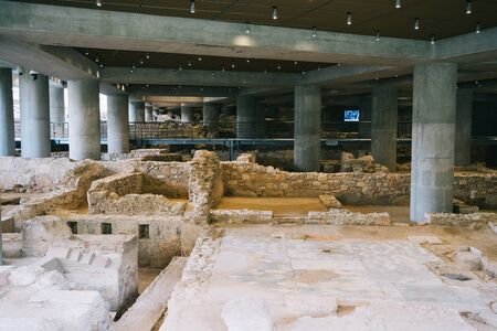 Athens, Greece - Dec 22, 2019: Exhibition in The Acropolis Museum in Athens, Greece, Europe