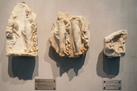 Athens, Greece - Dec 22, 2019: Exhibition in The Acropolis Museum in Athens, Greece, Europe