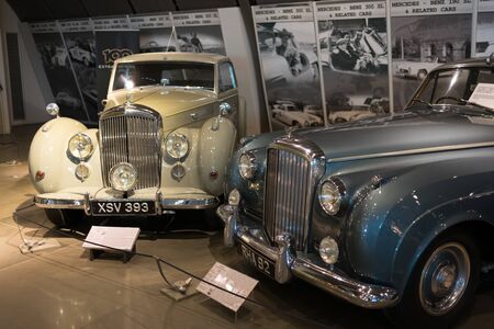 Athens, Greece - Dec 22, 2019: Interior view of the Hellenic Motor Museum in Athens city. Collection of old time classic cars from around the worldのeditorial素材