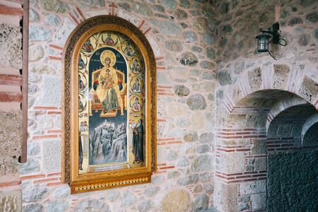 Meteora, Greece - Dec 16, 2019: Museum inside the Varlaam Monastery in Meteora, Greece.