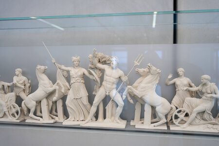 Athens, Greece - Dec 22, 2019: Exhibition in The Acropolis Museum in Athens, Greece, Europe