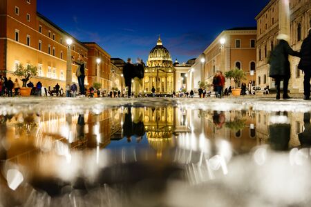 Rome, Italy - Dec 24, 2019:  Saint Peter Cathedral in Rome, Vatican, Italy.のeditorial素材