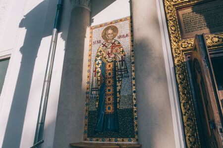 Bucharest, Romania - Dec 15, 2019:  The Church of St. Nicholas Tabacu on Calea Victoriei in Bucharest, Romania.のeditorial素材