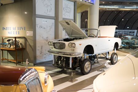 Athens, Greece - Dec 22, 2019: Interior view of the Hellenic Motor Museum in Athens city. Collection...