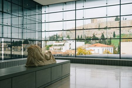 Athens, Greece - Dec 22, 2019: Exhibition in The Acropolis Museum in Athens, Greece, Europeのeditorial素材