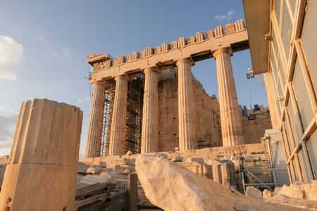 Athens, Greece - Dec 20, 2019: Parthenon at the Acropolis of Athens, Greeceのeditorial素材