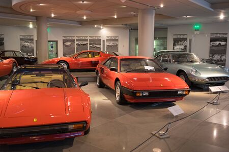 Athens, Greece - Dec 22, 2019: Interior view of the Hellenic Motor Museum in Athens city. Collection of old time classic cars from around the worldのeditorial素材